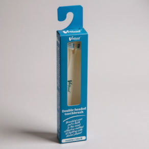 Vetfood Escova de dentes dupla para cães e gatos tamanho M